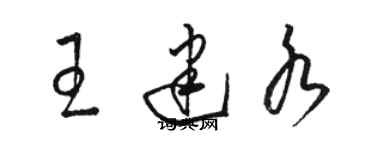 駱恆光王建水草書個性簽名怎么寫