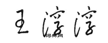 駱恆光王淳淳草書個性簽名怎么寫