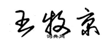 朱錫榮王牧京草書個性簽名怎么寫