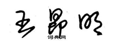 朱錫榮王昂明草書個性簽名怎么寫