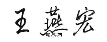 駱恆光王燕宏行書個性簽名怎么寫