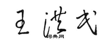 駱恆光王洪民草書個性簽名怎么寫
