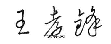 駱恆光王孝鋒草書個性簽名怎么寫