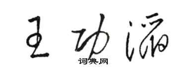 駱恆光王功滔草書個性簽名怎么寫