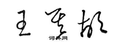 駱恆光王其胡草書個性簽名怎么寫