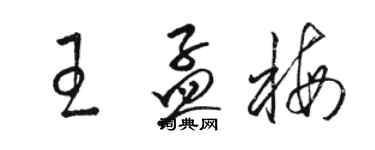 駱恆光王孟梅草書個性簽名怎么寫