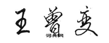 駱恆光王曾變行書個性簽名怎么寫