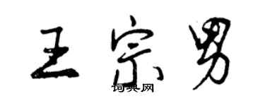 曾慶福王宗男行書個性簽名怎么寫