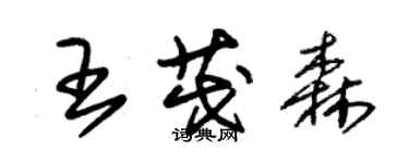 朱錫榮王茂森草書個性簽名怎么寫