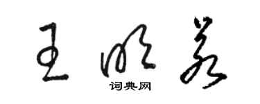 駱恆光王明若草書個性簽名怎么寫