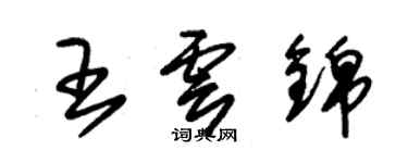 朱錫榮王雲錦草書個性簽名怎么寫