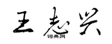 曾慶福王志興行書個性簽名怎么寫