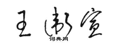 駱恆光王衛宣草書個性簽名怎么寫