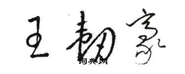 駱恆光王韌豪草書個性簽名怎么寫