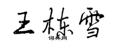 曾慶福王棟雪行書個性簽名怎么寫