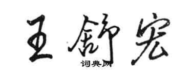 駱恆光王舒宏行書個性簽名怎么寫