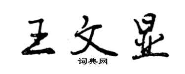 曾慶福王文顯行書個性簽名怎么寫
