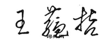 駱恆光王蘊哲草書個性簽名怎么寫