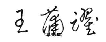 駱恆光王蒲躍草書個性簽名怎么寫