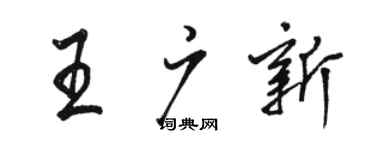 駱恆光王廣新行書個性簽名怎么寫