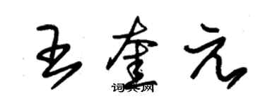 朱錫榮王奎元草書個性簽名怎么寫