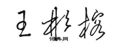 駱恆光王彬榕草書個性簽名怎么寫