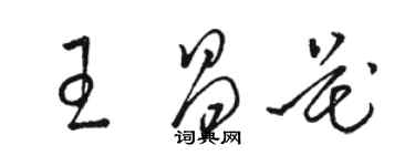 駱恆光王昌花草書個性簽名怎么寫