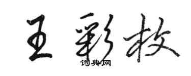 駱恆光王彩枚行書個性簽名怎么寫