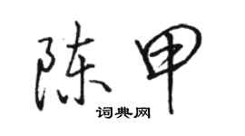 駱恆光陳甲行書個性簽名怎么寫