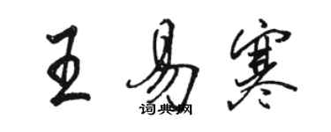 駱恆光王易寒行書個性簽名怎么寫