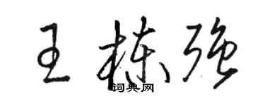 駱恆光王棟強草書個性簽名怎么寫