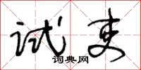 王冬齡試吏草書怎么寫