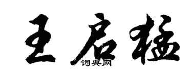 胡問遂王啟猛行書個性簽名怎么寫