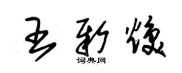 朱錫榮王新煥草書個性簽名怎么寫