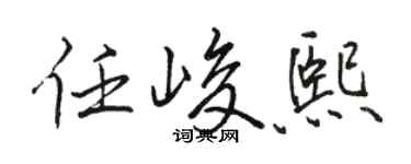 駱恆光任峻熙行書個性簽名怎么寫