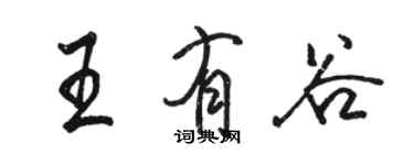 駱恆光王有谷行書個性簽名怎么寫