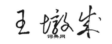 駱恆光王墩成草書個性簽名怎么寫