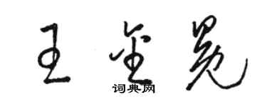 駱恆光王金冕草書個性簽名怎么寫