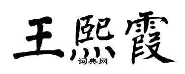 翁闓運王熙霞楷書個性簽名怎么寫