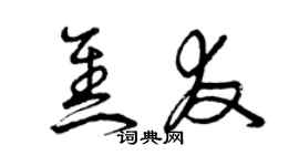 曾慶福焦友草書個性簽名怎么寫