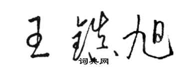 駱恆光王鎮旭草書個性簽名怎么寫