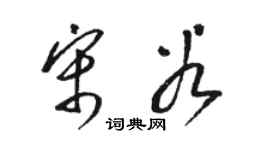 駱恆光宋穀草書個性簽名怎么寫