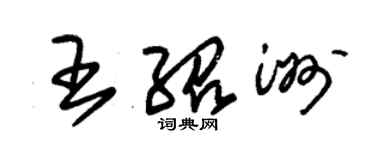 朱錫榮王紹洲草書個性簽名怎么寫