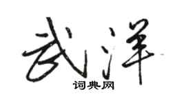 駱恆光武洋行書個性簽名怎么寫