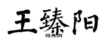 翁闓運王臻陽楷書個性簽名怎么寫