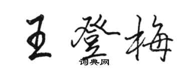 駱恆光王登梅行書個性簽名怎么寫