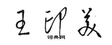 駱恆光王印美草書個性簽名怎么寫