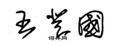 朱錫榮王登國草書個性簽名怎么寫