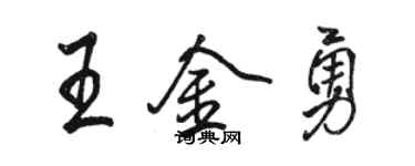 駱恆光王金勇行書個性簽名怎么寫