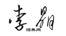 駱恆光李晶草書個性簽名怎么寫